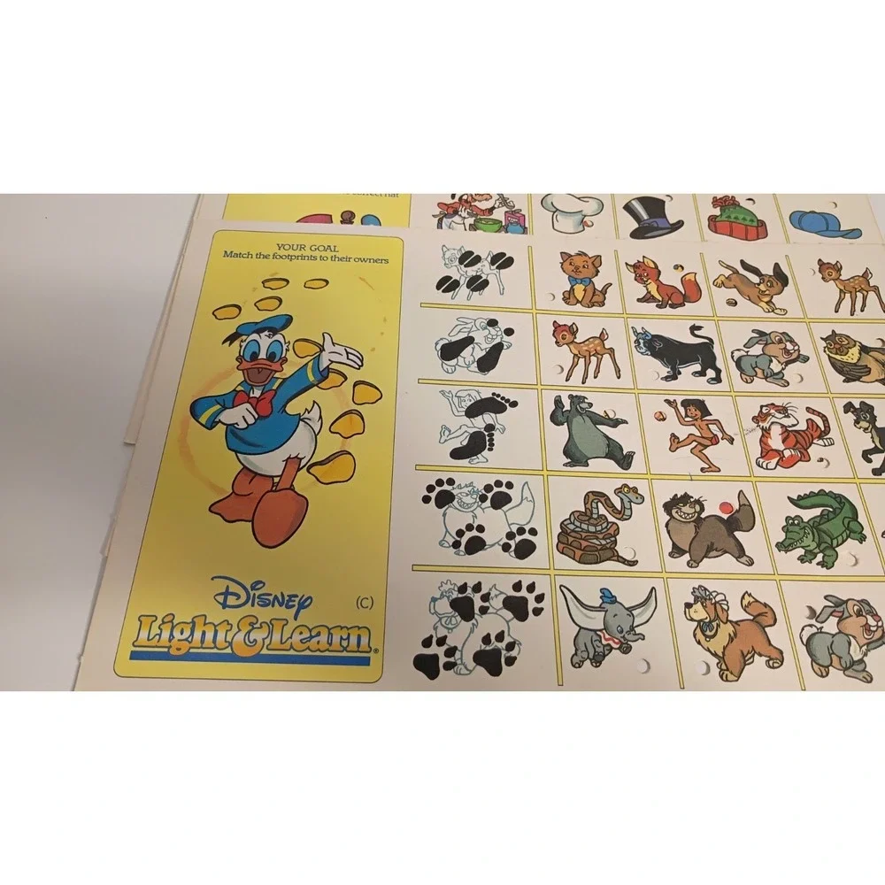 Disney‎ Object Matching Light and Learn Game - Game Cards Only- Used -10 Cards